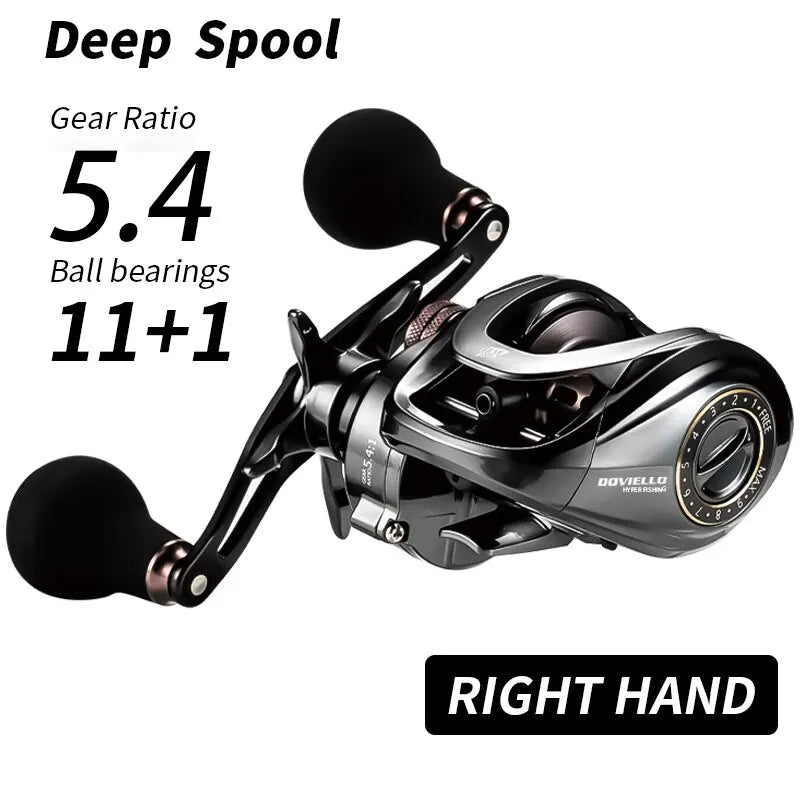 SOLOKING HIAW200 Baitcasting Reel Betriel 9.5KG Max Drag 12 Bearing 5.4/7.2 Gear Ratio Fishing Reel Baitcaster Reels