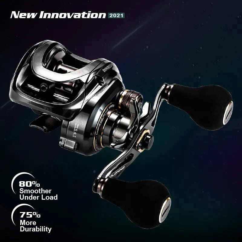 SOLOKING HIAW200 Baitcasting Reel Betriel 9.5KG Max Drag 12 Bearing 5.4/7.2 Gear Ratio Fishing Reel Baitcaster Reels